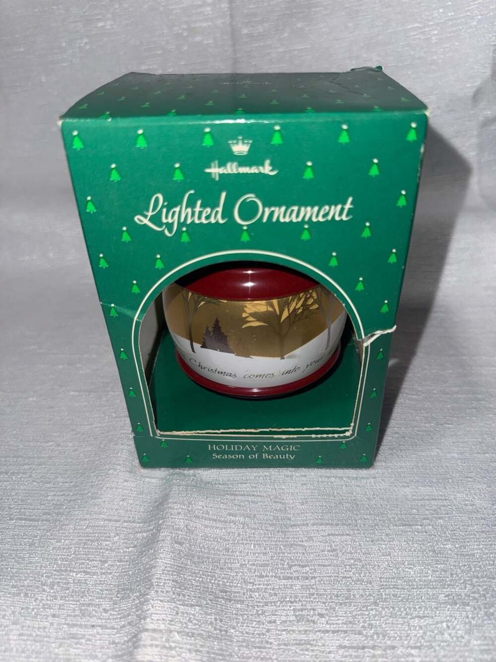 1985 Hallmark Keepsake Lighted Ornament Holiday Magic Season of Beauty
